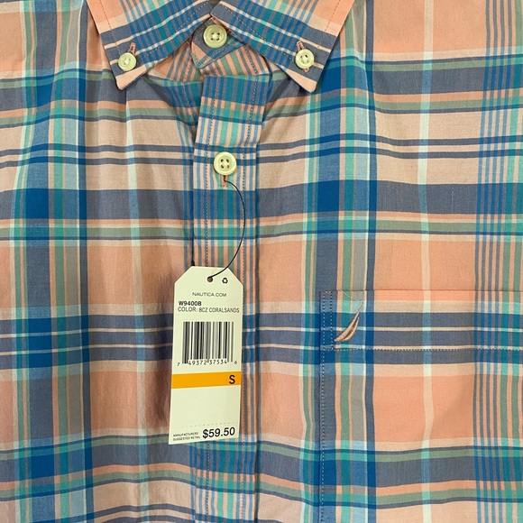 Nautica mens size small short sleeve button down - Picture 2 of 4